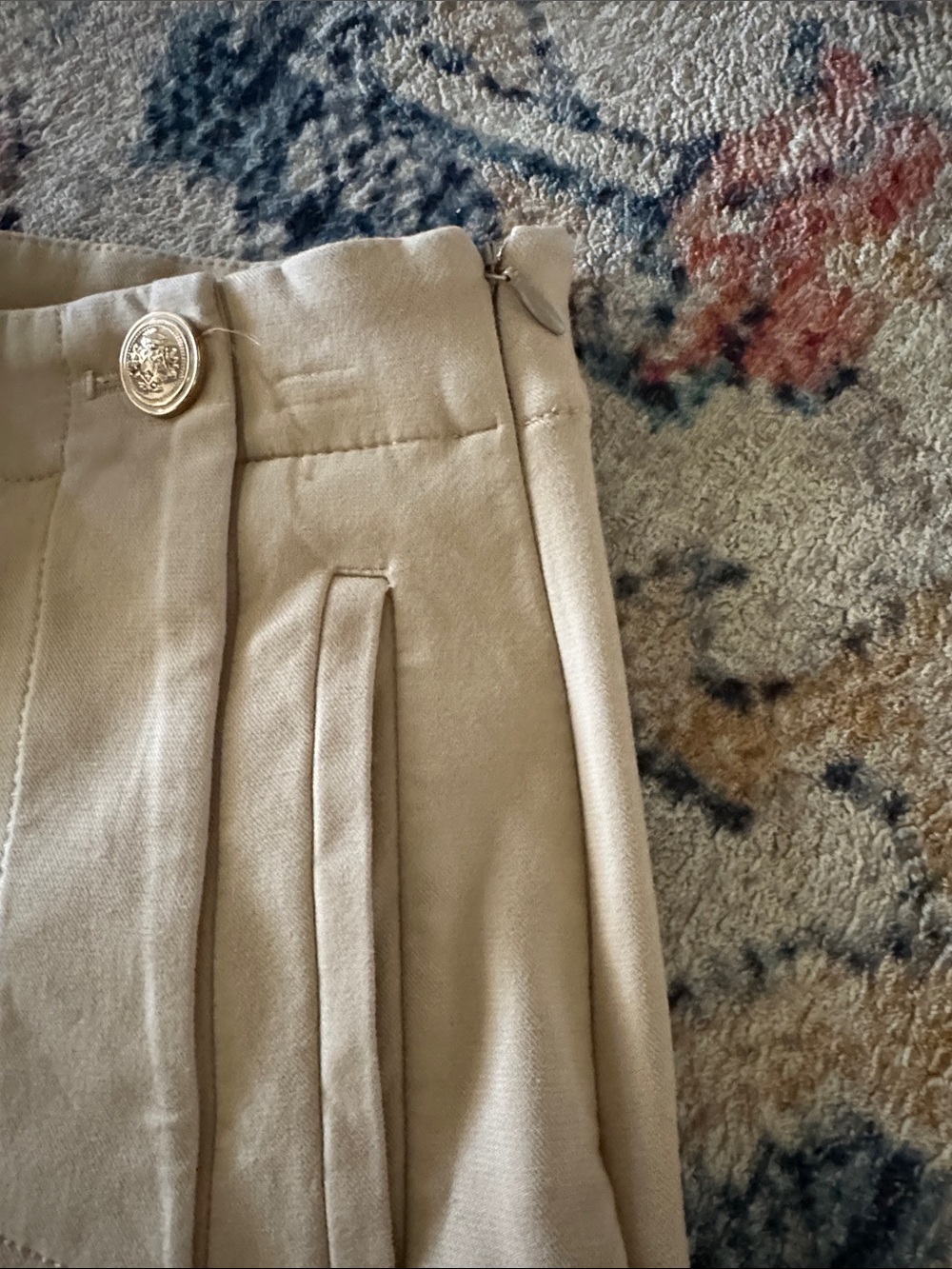 Ann Taylor Wide Leg High Waist Khaki Trousers - Picture 4 of 6